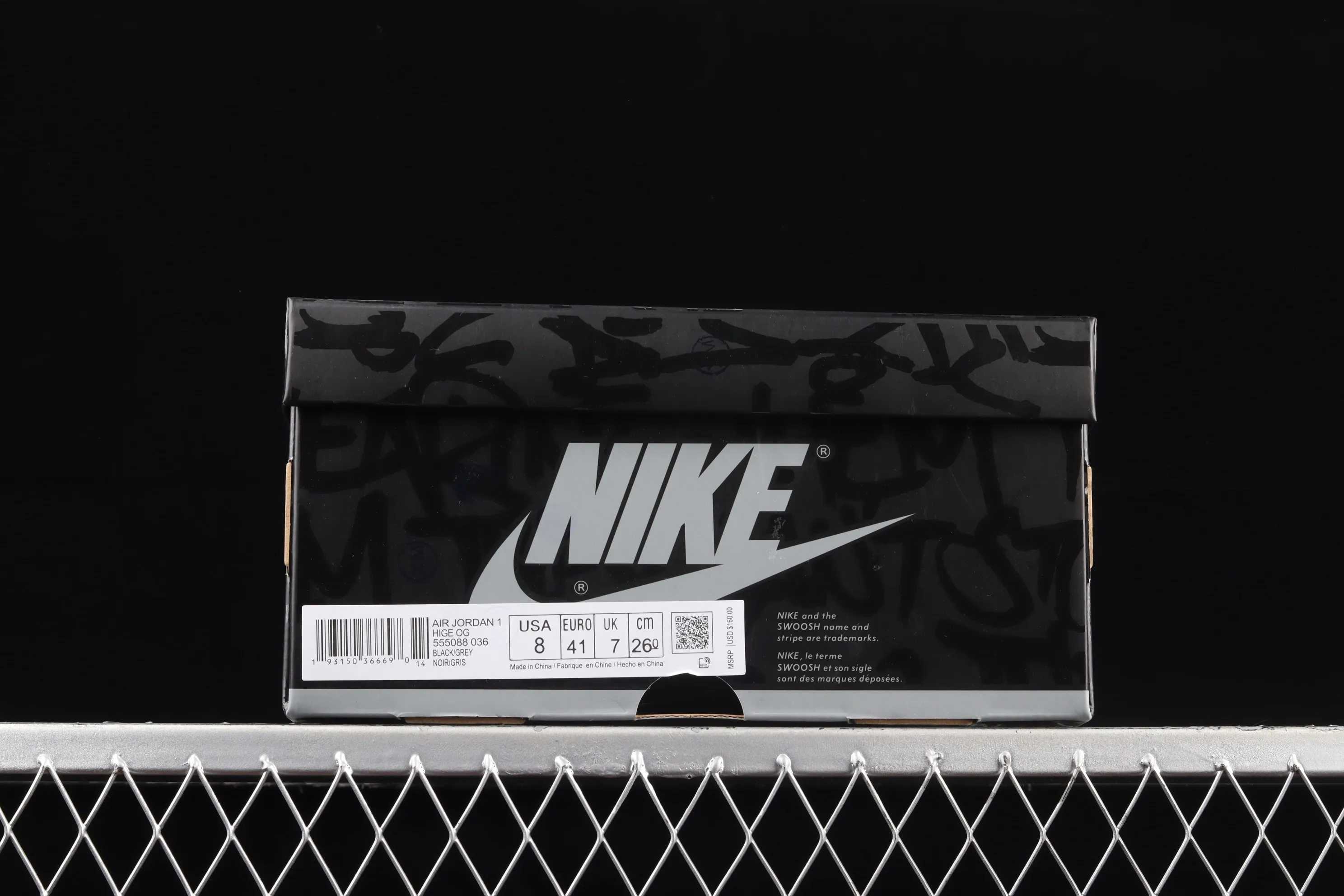 All categories Air Jordan Jordan series basketball shoes Air Jordan 1 High Cost-effective version Air Jordan 1 High OG "Rebellionaire" AJ1 Joe 1 black and gray banned "Rebelionaire" high-top basketball shoes 555088-036